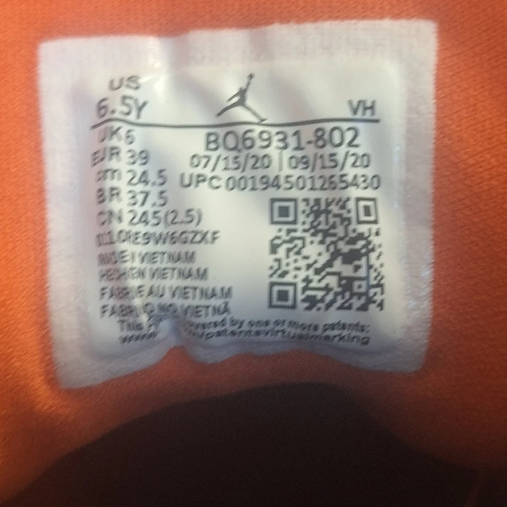 Jordan Kids Sneakers - Orange, White, and Black